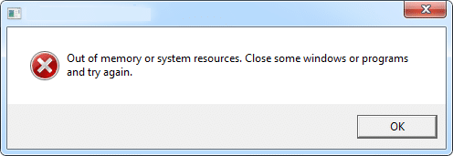 Windows ran out of memory unable to allocate что это