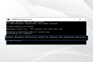 [FIXED] Windows Resource Protection could not perform the requested