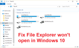 Fix File Explorer won't open in Windows 10 – TechCult