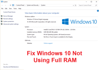 Fix Windows 10 not using full RAM – TechCult