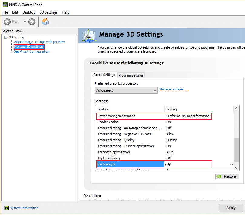 Threaded optimization. NVIDIA Power Management Mode. Нет g sync в панели управления NVIDIA. Manage 3d settings > Vertical sync. Vsync как отключить NVIDIA.