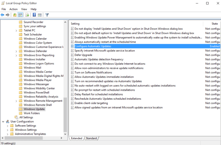 how to stop configuring update for windows 10