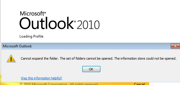 Fix Cannot Open Your Default Email Folders  The Information Store Could Not Be Opened - 37