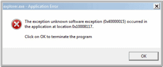 Fix The exception unknown software exception (0x40000015) occurred in ...