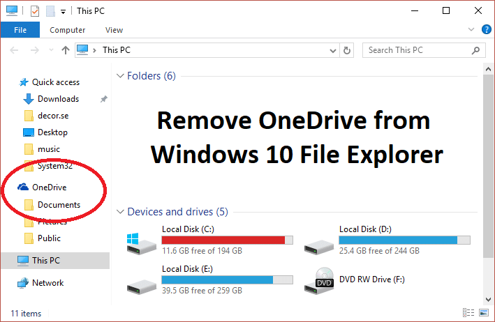 How to Remove OneDrive from Windows 10 File Explorer - TechCult