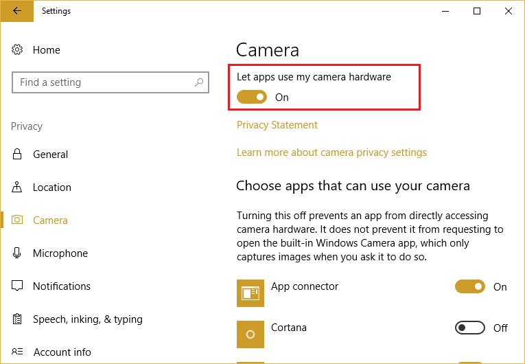 Allow or Deny Apps Access to Camera in Windows 10 - 69