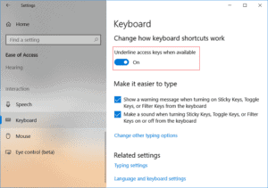 Underline Key Function Enable or Disable Underline Access Key Shortcuts in Windows 10 – TechCult