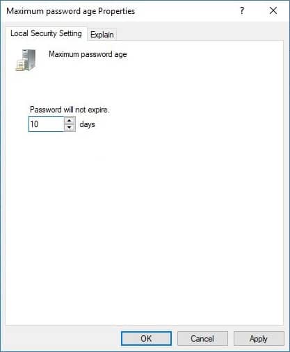 Enable or Disable Password Expiration in Windows 10 - 31