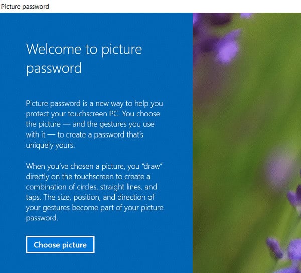 How to Add a Picture Password in Windows 10