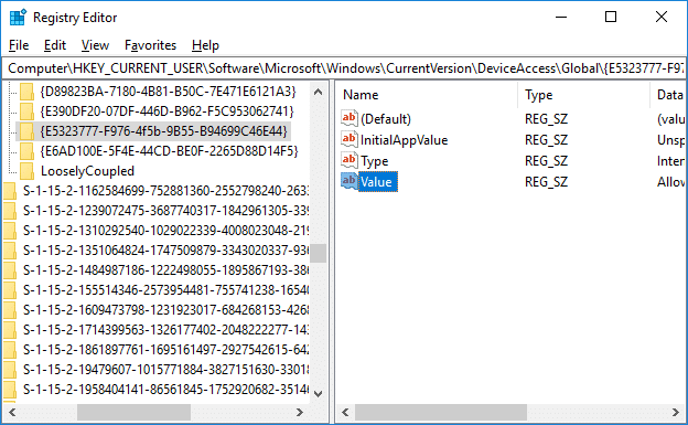 Arahkan ke kunci registri ini {E5323777-F976-4f5b-9B55-B94699C46E44}