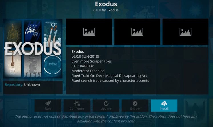 Click Install and wait for the success notification saying Add-on installed