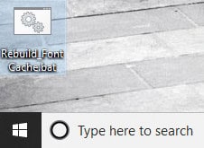Double-click on Rebuild_FontCache.bat to run it