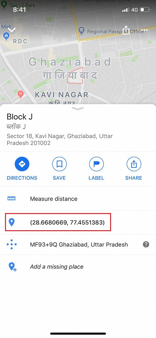 How to get Co-ordinate in Google maps in iPhone