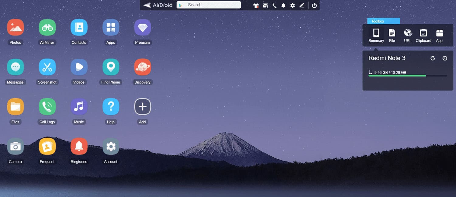 You can now access your phone on your PC