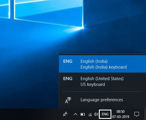 Click on the icon next to keyboard icon then select the layout you want