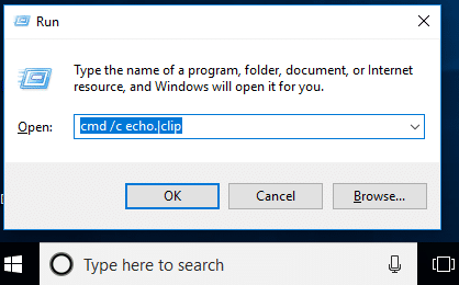Clear Clipboard using Command Prompt or Shortcut - 10