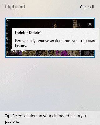 Click on the X button corresponding to clip you want to remove