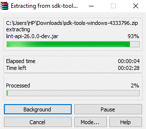 When download complete, unzip the zip file where want to keep the ADB files