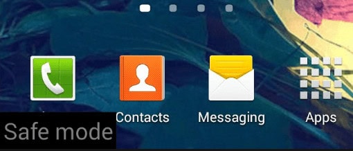 Once device boots up, see a Safe mode watermark | Remove Android Viruses Without a Factory Reset