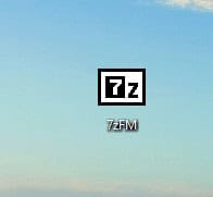 Paste the copied item 7zFM application on desktop