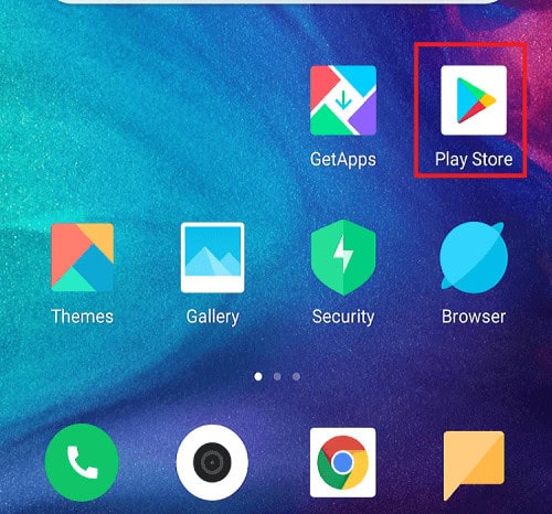 Go to the Play store app by clicking on its icon