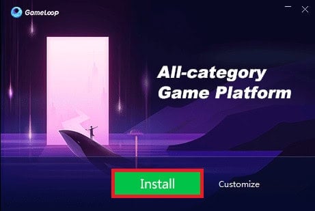 Now after you agree to policies, you need to click on Install to start installing the gameloop.