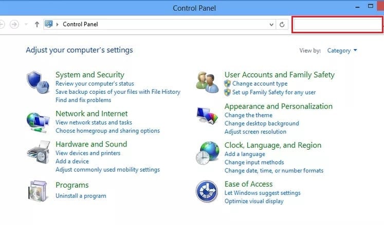  Ketik troubleshooter di bilah pencarian di pojok kanan atas layar Control Panel.