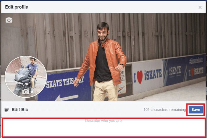 Click the “Edit” option Convert your Facebook Profile to a Business Page