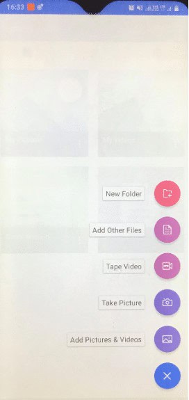Choose the category and select the files or folders you want to encrypt.