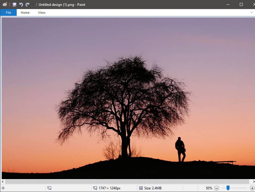 Open the image you want your selection to be combined with in MS Paint | How to Make Background Transparent in MS Paint