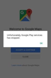 Fix Unfortunately Google Play Services Has Stopped Working Error