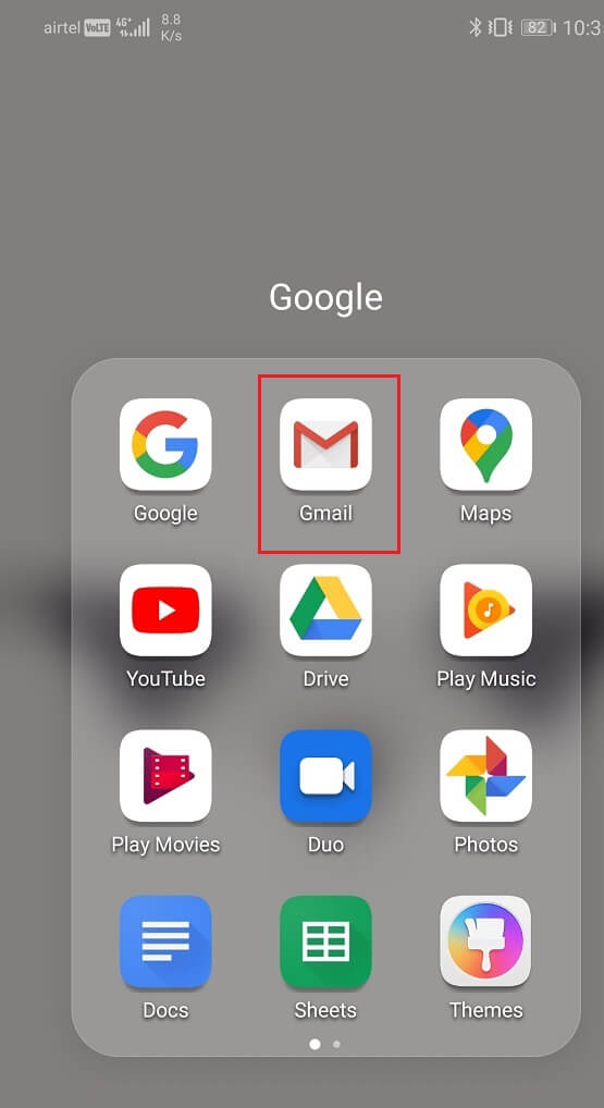  Buka aplikasi Gmail di smartphone Anda