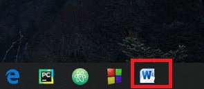 Double-click on Microsoft Word if it is pinned at the desktop