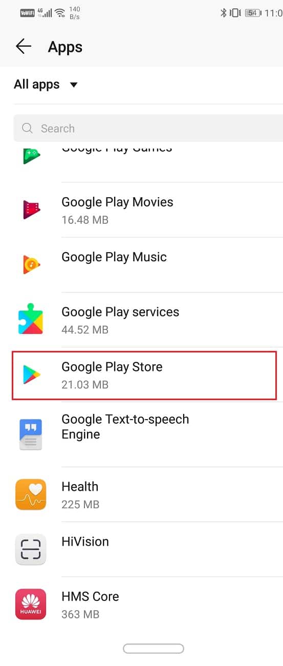  Pilih Google Play Store dari daftar aplikasi