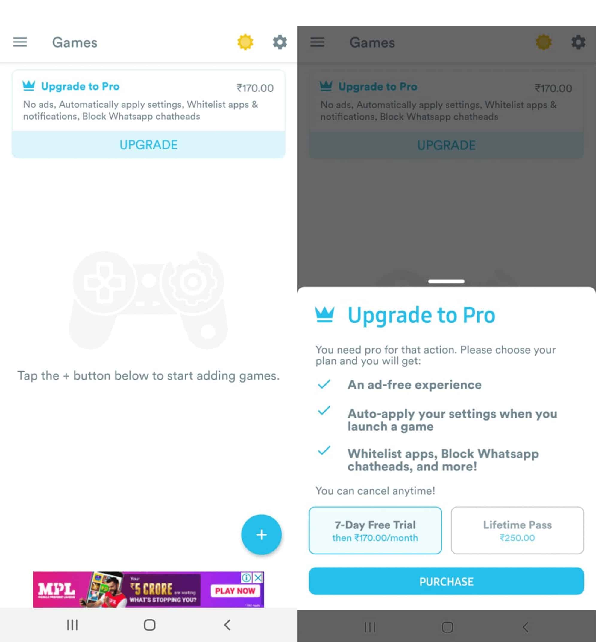 Upgrade to the pro version for some features to work| How to Get Gaming Mode on Android