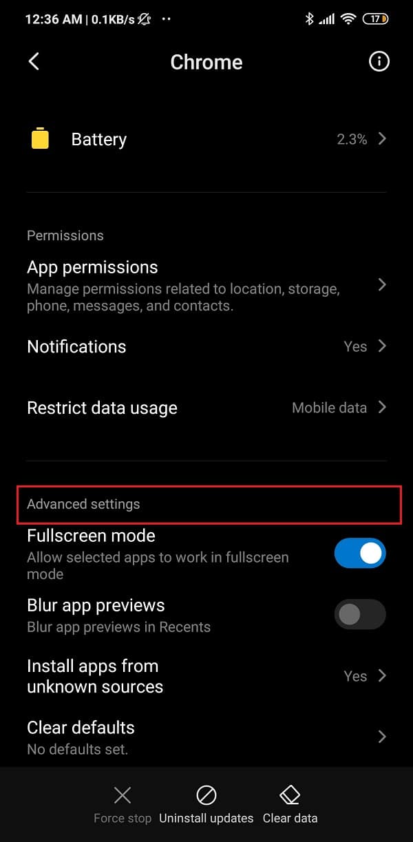  Di bawah Pengaturan lanjutan, Anda akan menemukan opsi Sumber Tidak Dikenal | Cara Sideload Aplikasi di Android