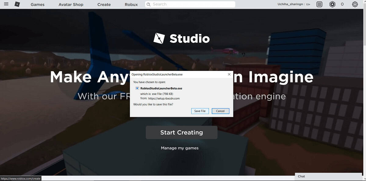 To access the toolbox, click on Create button and create a game | List Of Roblox Admin Commands