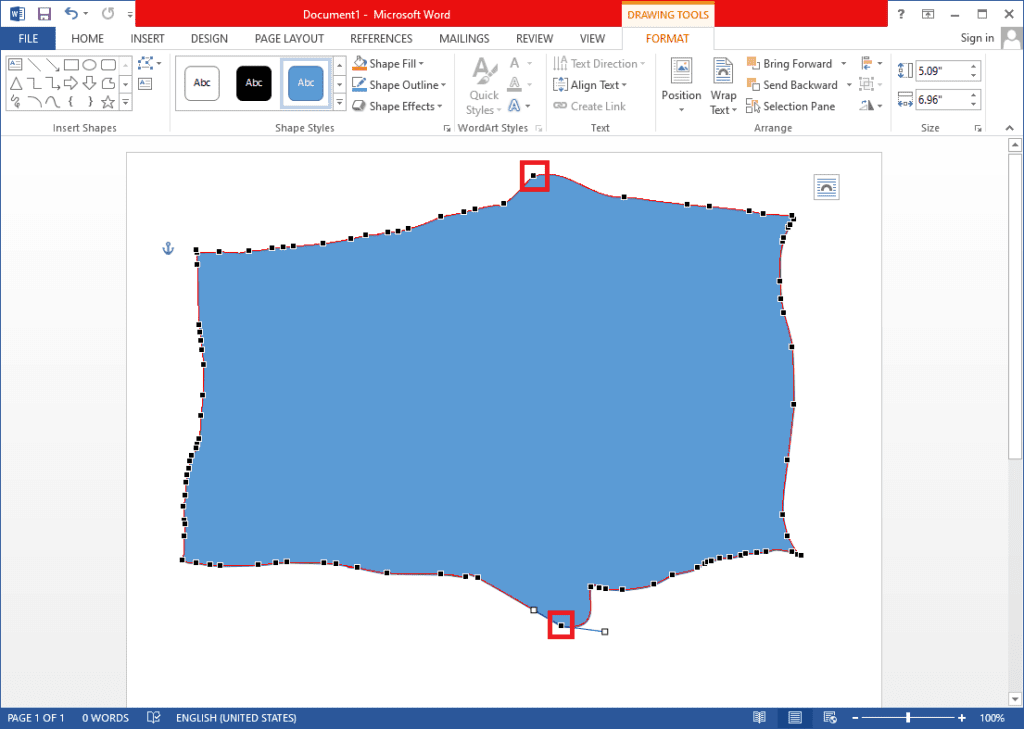 You will now see multiple points along the edges of your diagram.