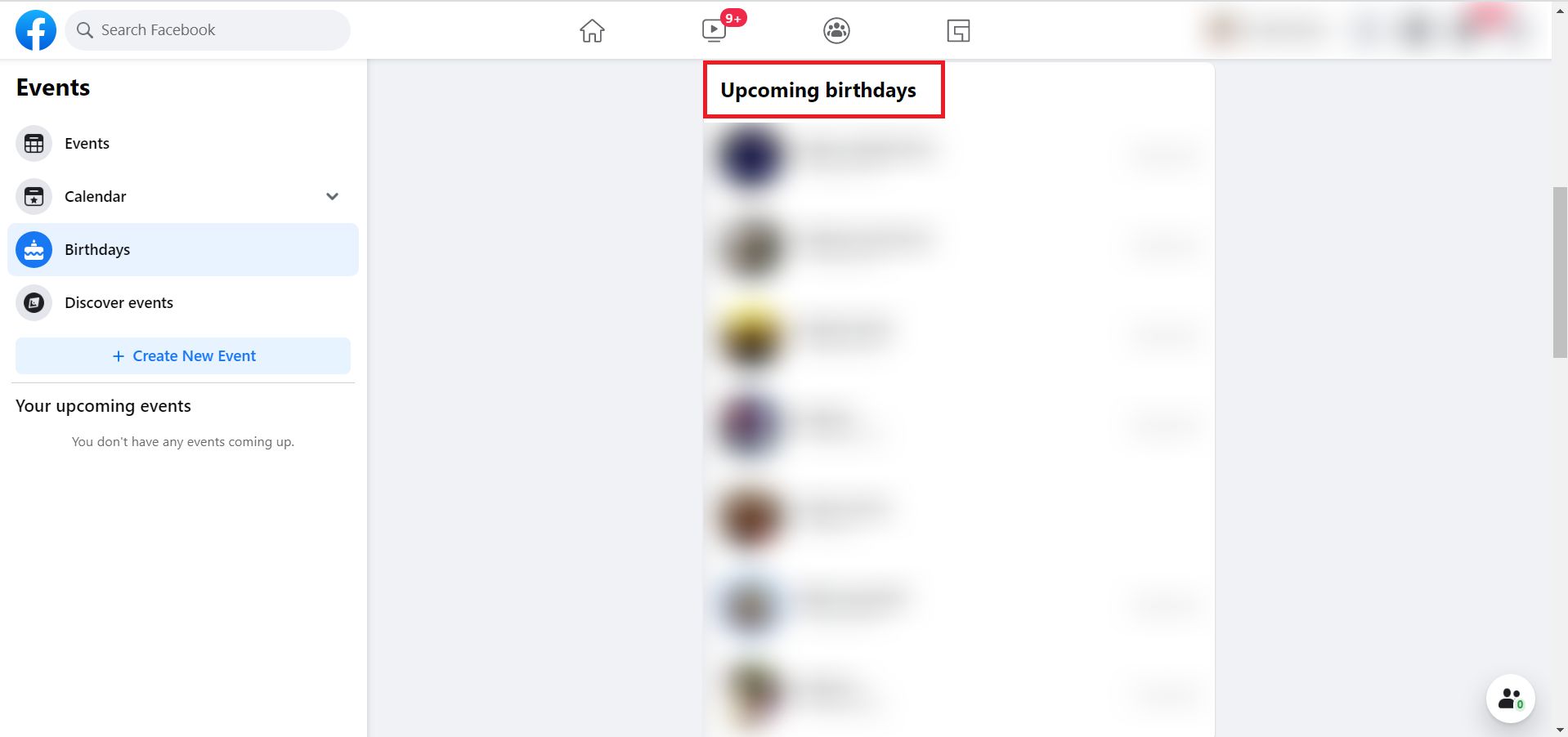 How to Find Birthdays on Facebook App  - 94