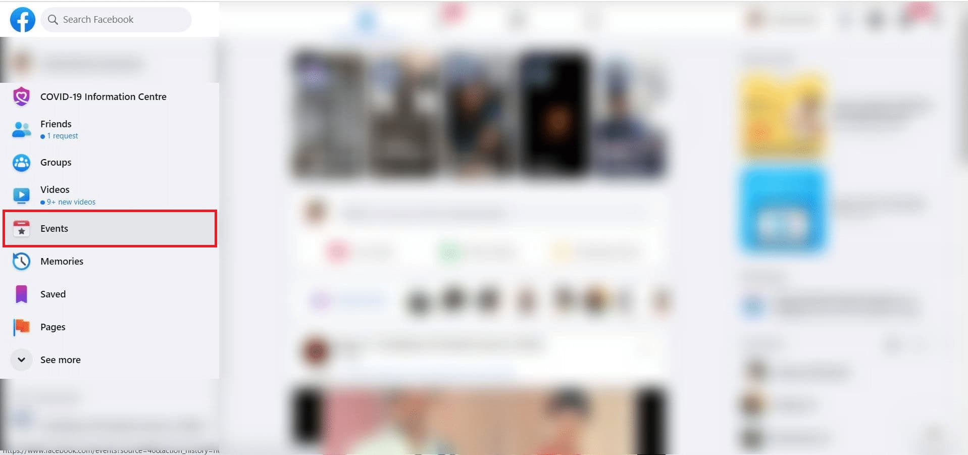 you will be able to view an Events tab. Click on it.ย