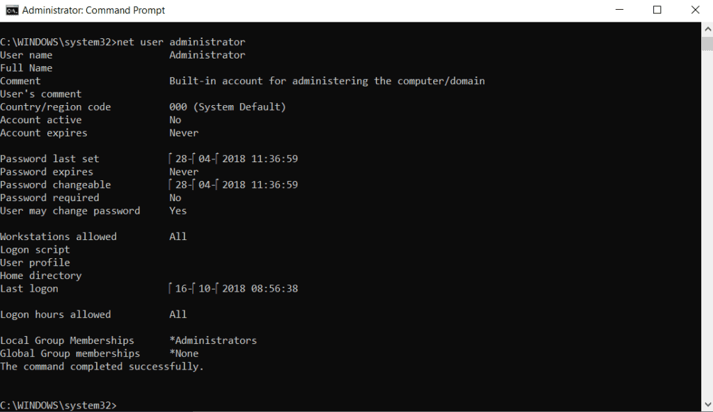 Enable Or Disable Administrator Account On Login Screen In Windows 10