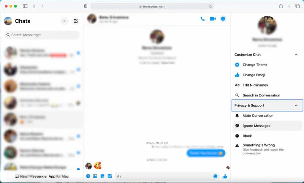 Ignore Message Screen How to Ignore and Unignore Messages on Messenger – TechCult