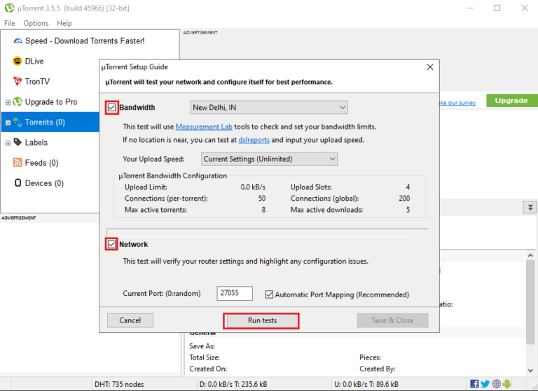 Fix uTorrent Stuck on Connecting to Peers TechCult