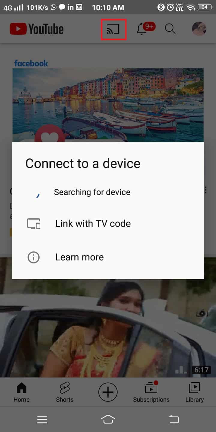 Now, launch YouTube and tap Cast option | How to Cast to Xbox One from your Android Phone