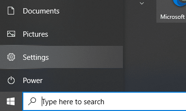 Open Settings from your search results. Alternatively, you can click the Settings icon