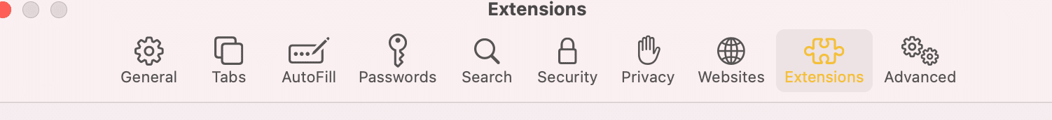 Click Preferences then, Extensions. Safari not loading=