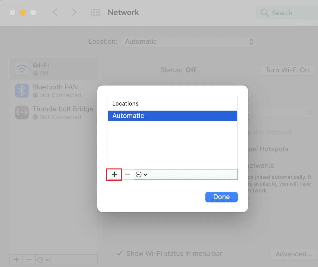Click on the plus sign to create a new location. Why is My Mac Internet So Slow All of a Sudden