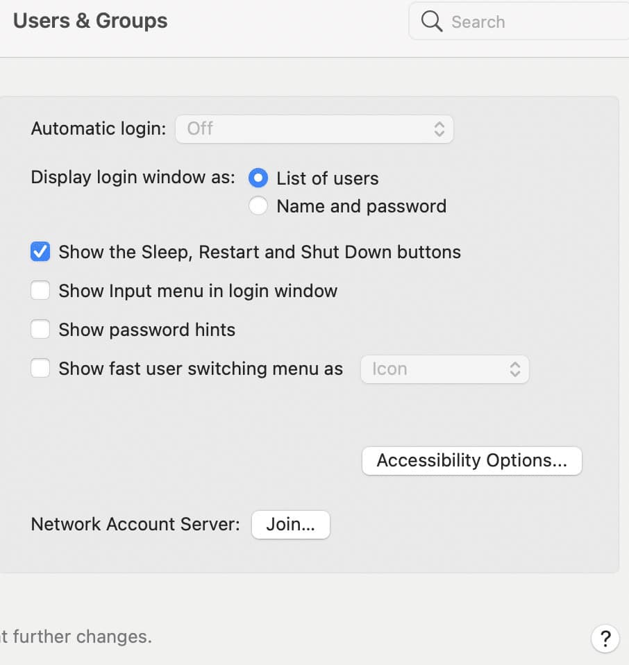 Disable the option that says, Show fast user switching menu as | Fix macOS Big Sur compatibility