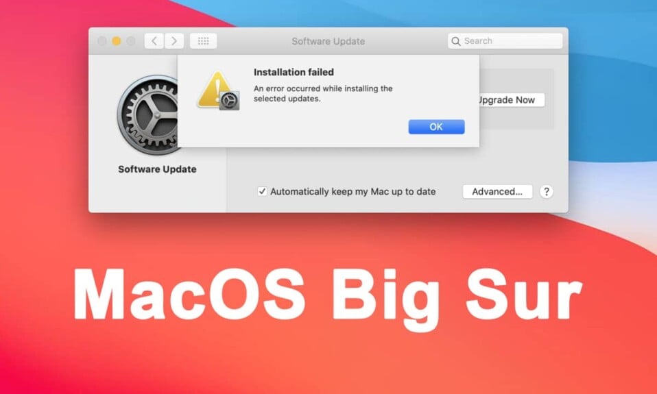 Fix MacOS Big Sur Installation Failed Error - 96