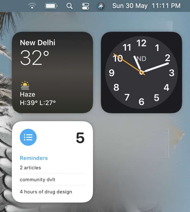 Launch the widgets menu by swiping right. Why does my cursor disappear Mac?